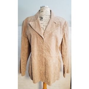 🫎- Vintage Leather Jacket by Carolina Colours. Size Large